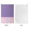 Pink, White & Purple Damask Waffle Weave Golf Towel - Approval