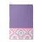 Pink, White & Purple Damask Waffle Weave Golf Towel - Front/Main