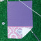 Pink, White & Purple Damask Waffle Weave Golf Towel - In Context