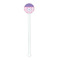 Pink, White & Purple Damask White Plastic 5.5" Stir Stick - Round - Single Stick