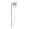 Pink, White & Purple Damask White Plastic 7" Stir Stick - Round - Dimensions