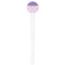 Pink, White & Purple Damask White Plastic 7" Stir Stick - Round - Single Stick