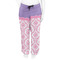 Pink, White & Purple Damask Women's Pj on model - Front