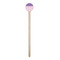 Pink, White & Purple Damask Wooden 6" Stir Stick - Round - Single Stick