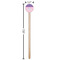 Pink, White & Purple Damask Wooden 7.5" Stir Stick - Round - Dimensions