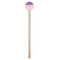 Pink, White & Purple Damask Wooden 7.5" Stir Stick - Round - Single Stick