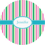 Grosgrain Stripe Multipurpose Round Labels - 1" (Personalized)