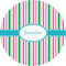 Grosgrain Stripe 1" Multipurpose Round Labels - Single Sticker