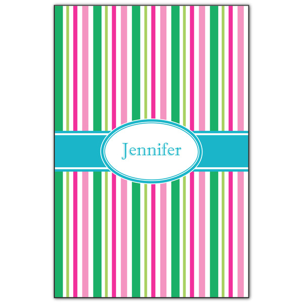 Custom Grosgrain Stripe Wood Print - 20x30 (Personalized)