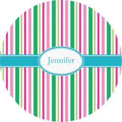 Grosgrain Stripe Multipurpose Round Labels - Custom Sized (Personalized)