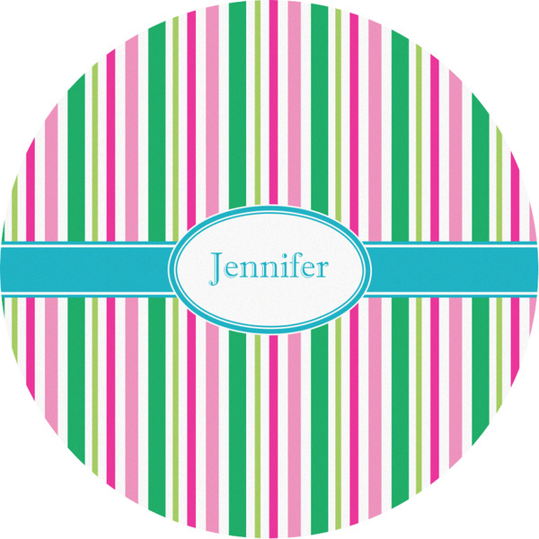 Custom Grosgrain Stripe Multipurpose Round Labels - 3" (Personalized)