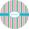 Grosgrain Stripe 3" Multipurpose Round Labels - Single Sticker