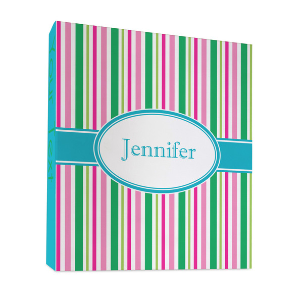 Custom Grosgrain Stripe 3 Ring Binder - Full Wrap - 1" (Personalized)