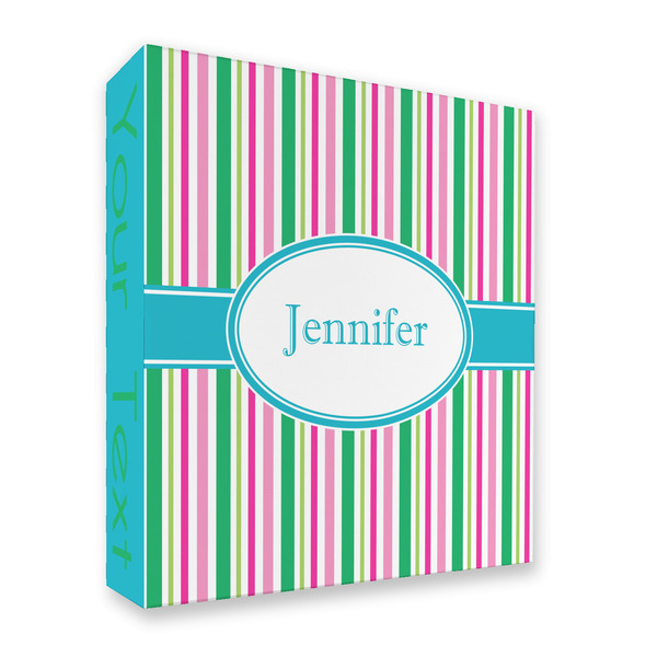 Custom Grosgrain Stripe 3 Ring Binder - Full Wrap - 2" (Personalized)