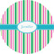 Grosgrain Stripe 4" Multipurpose Round Labels - Single Sticker