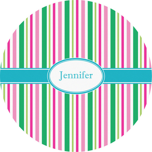 Custom Grosgrain Stripe Multipurpose Round Labels - 5" (Personalized)