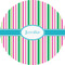 Grosgrain Stripe 5" Multipurpose Round Label - Single Sticker