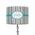 Grosgrain Stripe 8" Drum Lamp Shade - Fabric (Personalized)