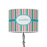 Grosgrain Stripe 8" Drum Lamp Shade - Poly-film (Personalized)