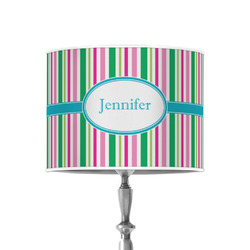 Grosgrain Stripe 8" Drum Lamp Shade - Poly-film (Personalized)