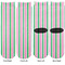 Grosgrain Stripe Adult Crew Socks - Double Pair - Front and Back - Apvl