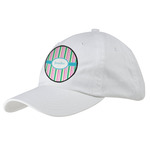 Grosgrain Stripe Baseball Cap - White (Personalized)