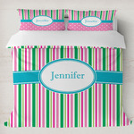 Grosgrain Stripe Duvet Cover Set - King (Personalized)