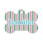 Grosgrain Stripe Bone Shaped Dog ID Tag - Small (Personalized)