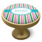 Grosgrain Stripe Cabinet Knob - Gold - Side