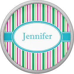 Grosgrain Stripe Cabinet Knob (Silver) (Personalized)