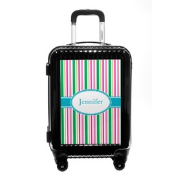 Grosgrain Stripe Carry On Hard Shell Suitcase (Personalized)