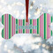 Grosgrain Stripe Ceramic Dog Ornaments - Parent