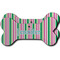 Grosgrain Stripe Ceramic Flat Ornament - Bone Front & Back Double Print