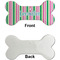 Grosgrain Stripe Ceramic Flat Ornament - Bone Front & Back Single Print (APPROVAL)