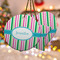 Grosgrain Stripe Ceramic Flat Ornament - PARENT