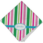 Grosgrain Stripe Cloth Dinner Napkin - Single w/ Name or Text