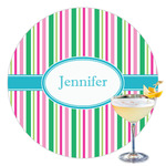 Grosgrain Stripe Printed Drink Topper - 3.5" (Personalized)