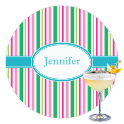 Grosgrain Stripe Printed Drink Topper - 3.5" (Personalized)