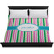 Grosgrain Stripe Duvet Cover - King - On Bed - No Prop