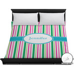 Grosgrain Stripe Duvet Cover - King (Personalized)