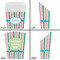 Grosgrain Stripe French Fry Favor Box - Front & Back View