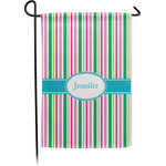 Grosgrain Stripe Small Garden Flag - Single Sided w/ Name or Text