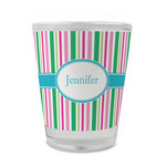 Grosgrain Stripe Glass Shot Glass - 1.5 oz - Single (Personalized)