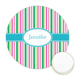 Grosgrain Stripe Printed Cookie Topper - Round (Personalized)