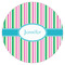 Grosgrain Stripe Icing Circle - Medium - Single