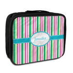 Grosgrain Stripe Insulated Lunch Bag w/ Name or Text