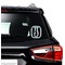 Grosgrain Stripe Interlocking Monogram Car Decal (On Car Window)