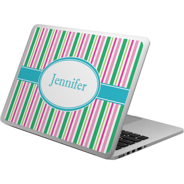 Custom Grosgrain Stripe Laptop Skin - Custom Sized w/ Name or Text