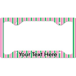 Grosgrain Stripe License Plate Frame - Style C (Personalized)