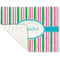 Grosgrain Stripe Linen Placemat - Folded Corner (single side)